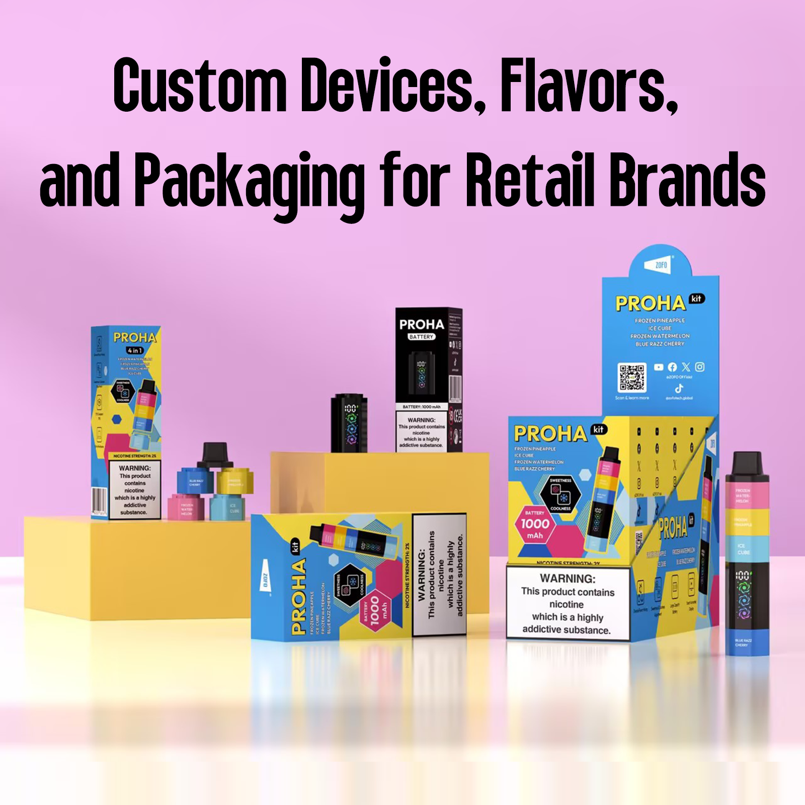 ZOFO OEM Vape Solutions: Custom Devices, Flavors, and Packaging for Retail Brands